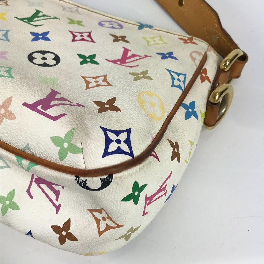 LOUIS VUITTON M40053 モノグラム マルチカラー ロッジＰＭ 肩掛け カバン ショルダーバッグ モノグラムマルチカラーキャンバス レディース ブロン ホワイト