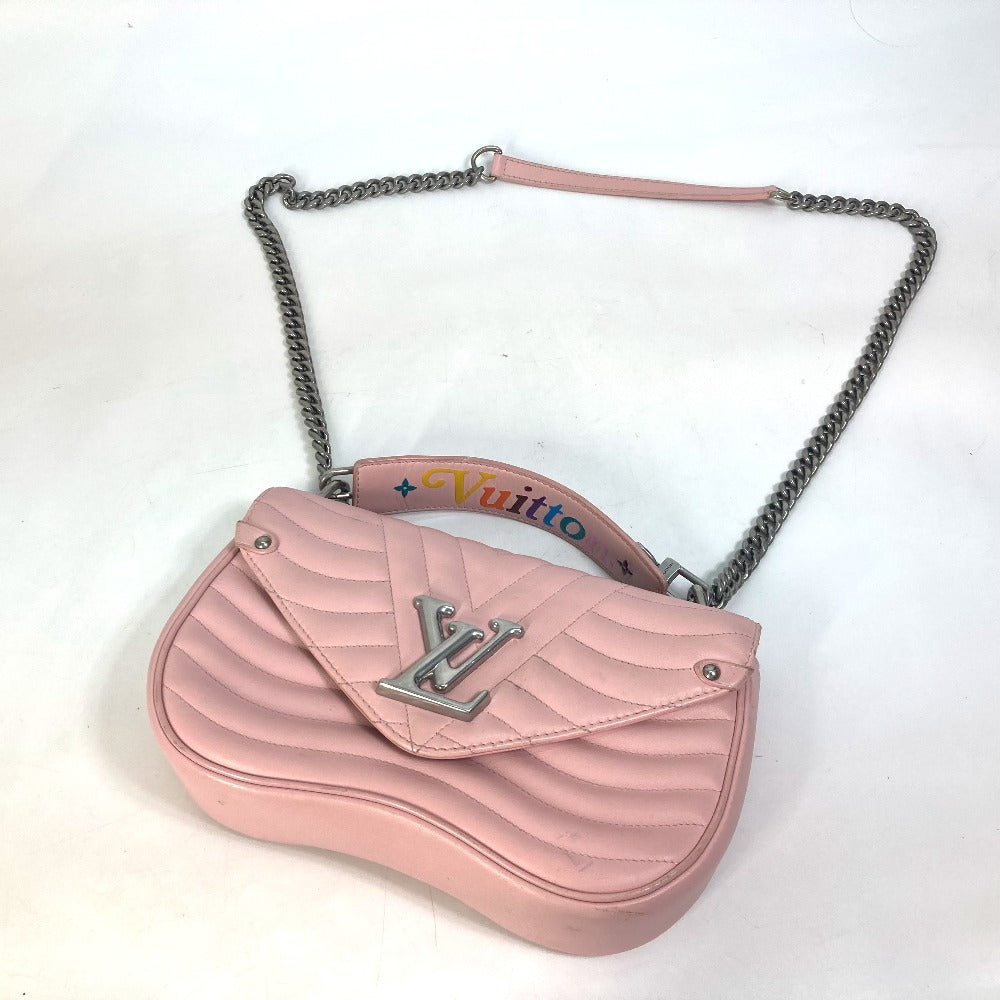 LOUIS VUITTON M51944 New Wave Crossbody Chain Bag MM 2-Way Handbag/Shoulder Bag Leather Women's Pink