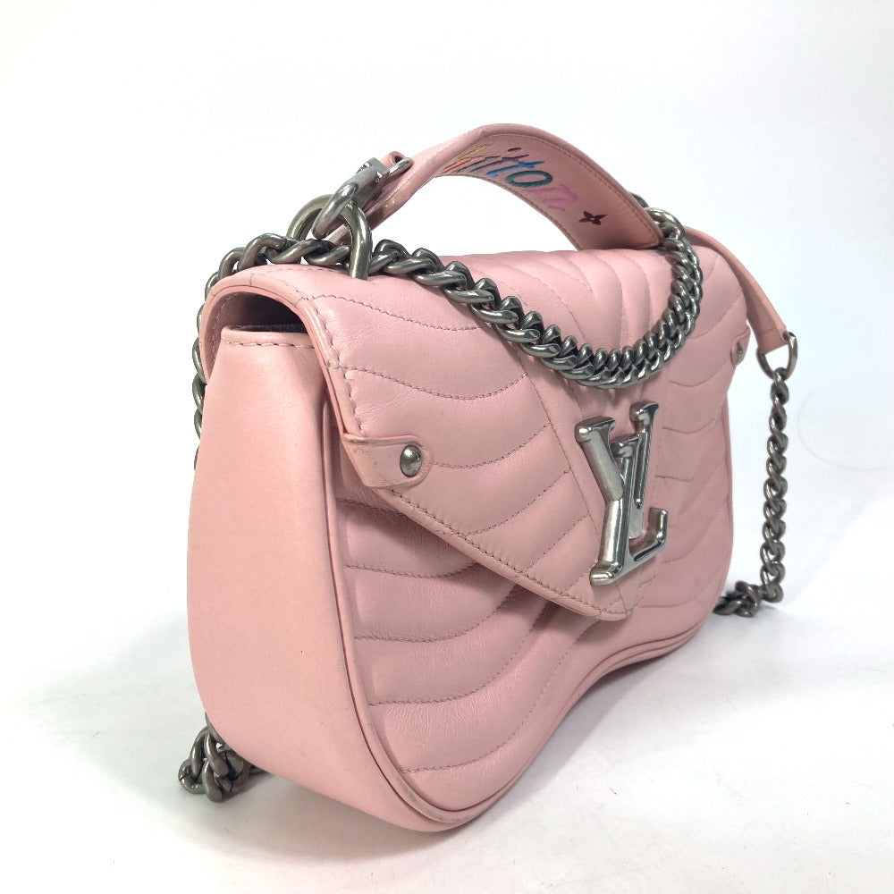 LOUIS VUITTON M51944 New Wave Crossbody Chain Bag MM 2-Way Handbag/Shoulder Bag Leather Women's Pink