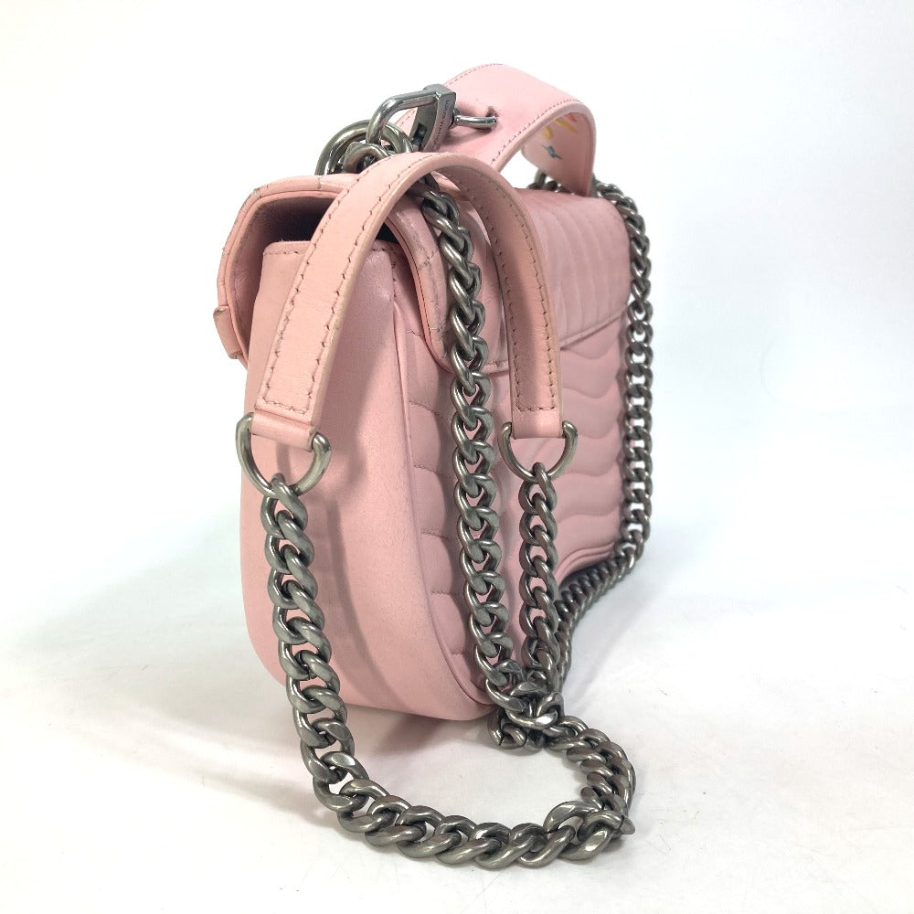 LOUIS VUITTON M51944 New Wave Crossbody Chain Bag MM 2-Way Handbag/Shoulder Bag Leather Women's Pink