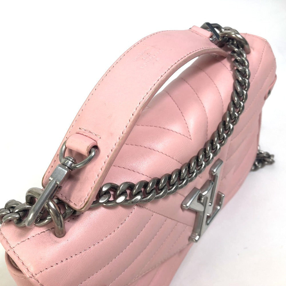 LOUIS VUITTON M51944 New Wave Crossbody Chain Bag MM 2-Way Handbag/Shoulder Bag Leather Women's Pink