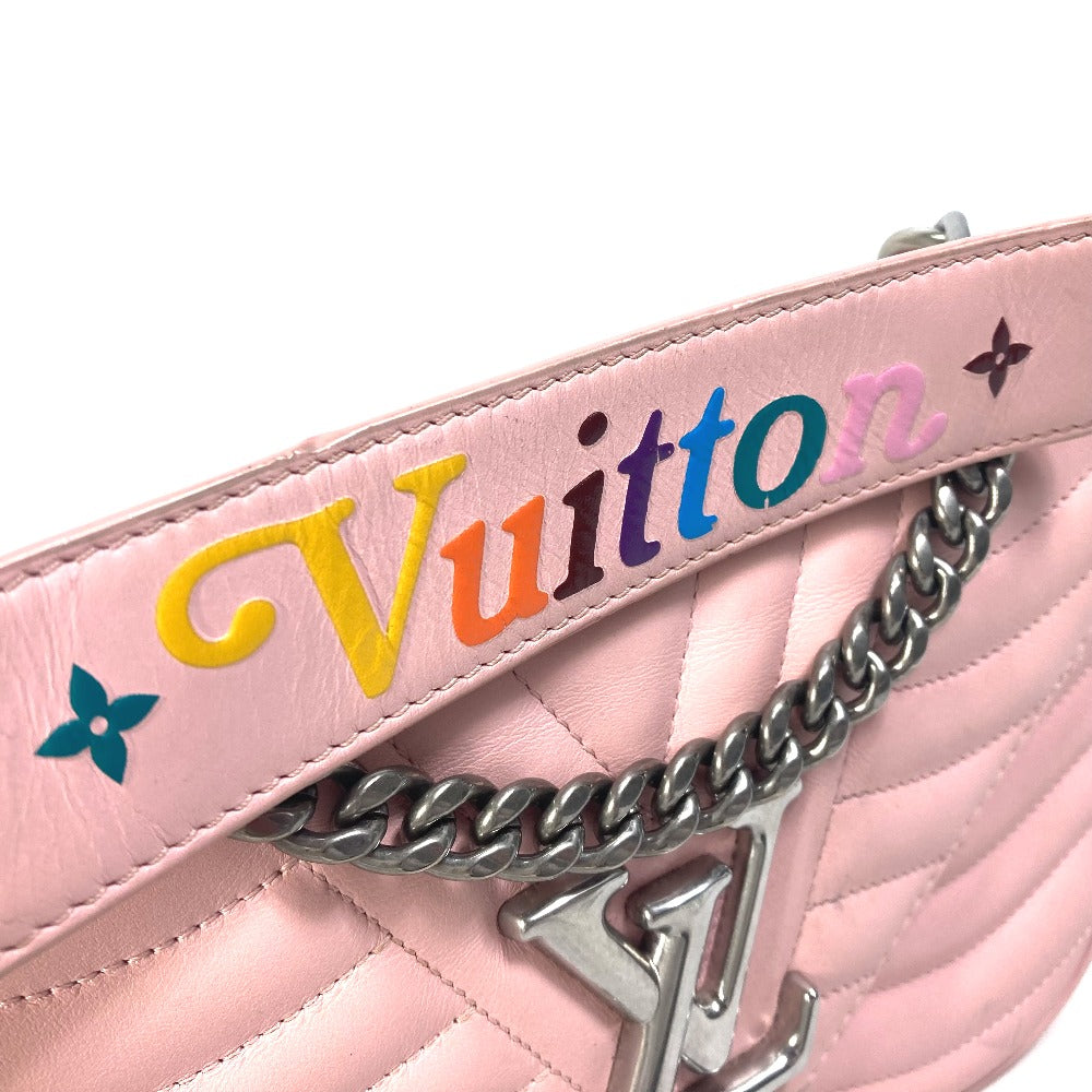 LOUIS VUITTON M51944 New Wave Crossbody Chain Bag MM 2-Way Handbag/Shoulder Bag Leather Women's Pink