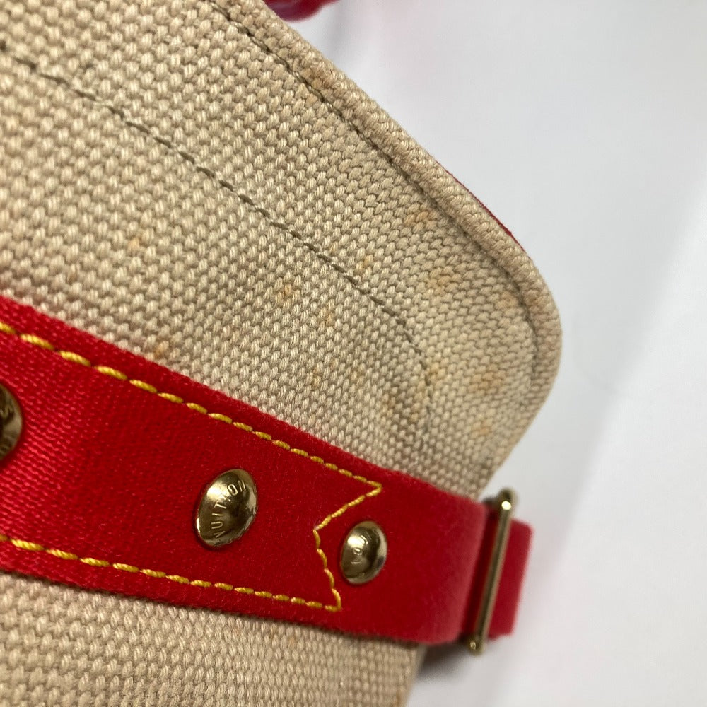 LOUIS VUITTON M40041 アンティグア ブサスPM 斜め掛け カバン フラップ ショルダーバッグ キャンバス レディース ベージュ