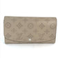 LOUIS VUITTON M60144 モノグラムマヒナ ポルトフォイユ イリス ロングウォレット フラップ 長財布 レザー レディース ガレ ベージュ