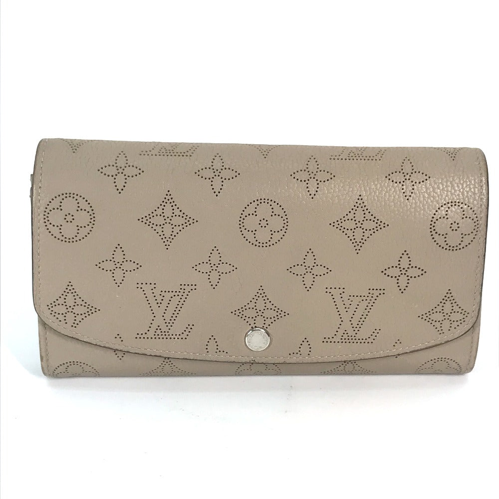 LOUIS VUITTON M60144 モノグラムマヒナ ポルトフォイユ イリス ロングウォレット フラップ 長財布 レザー レディース ガレ ベージュ