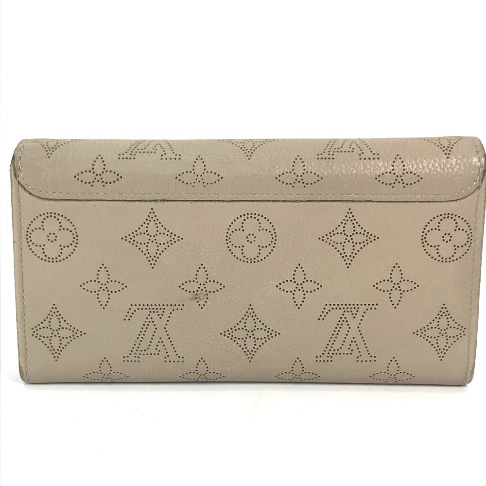 LOUIS VUITTON M60144 モノグラムマヒナ ポルトフォイユ イリス ロングウォレット フラップ 長財布 レザー レディース ガレ ベージュ
