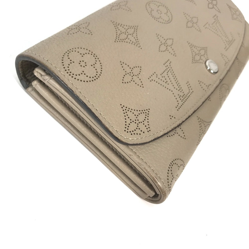 LOUIS VUITTON M60144 モノグラムマヒナ ポルトフォイユ イリス ロングウォレット フラップ 長財布 レザー レディース ガレ ベージュ