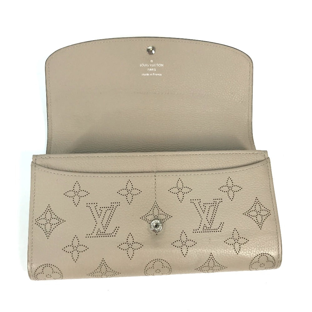 LOUIS VUITTON M60144 モノグラムマヒナ ポルトフォイユ イリス ロングウォレット フラップ 長財布 レザー レディース ガレ ベージュ