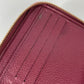 LOUIS VUITTON M60359 Monogram Empreinte Portefeuille Secrete Long Wallet with Round Zipper, Monogram Empreinte Leather, Women's, Aurore, Red