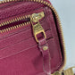 LOUIS VUITTON M60359 Monogram Empreinte Portefeuille Secrete Long Wallet with Round Zipper, Monogram Empreinte Leather, Women's, Aurore, Red