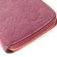 LOUIS VUITTON M60359 Monogram Empreinte Portefeuille Secrete Long Wallet with Round Zipper, Monogram Empreinte Leather, Women's, Aurore, Red