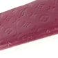 LOUIS VUITTON M60359 Monogram Empreinte Portefeuille Secrete Long Wallet with Round Zipper, Monogram Empreinte Leather, Women's, Aurore, Red