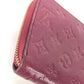 LOUIS VUITTON M60359 Monogram Empreinte Portefeuille Secrete Long Wallet with Round Zipper, Monogram Empreinte Leather, Women's, Aurore, Red