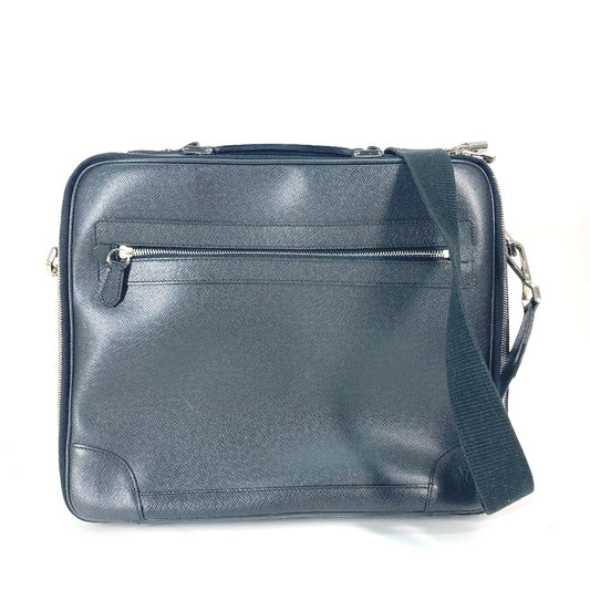 LOUIS VUITTON M32522 Taiga Porte-Ordinatour-Odessa 2WAY Hand Bag Crossbody Shoulder Bag Business bag Taiga Leather Ardoise Black Used