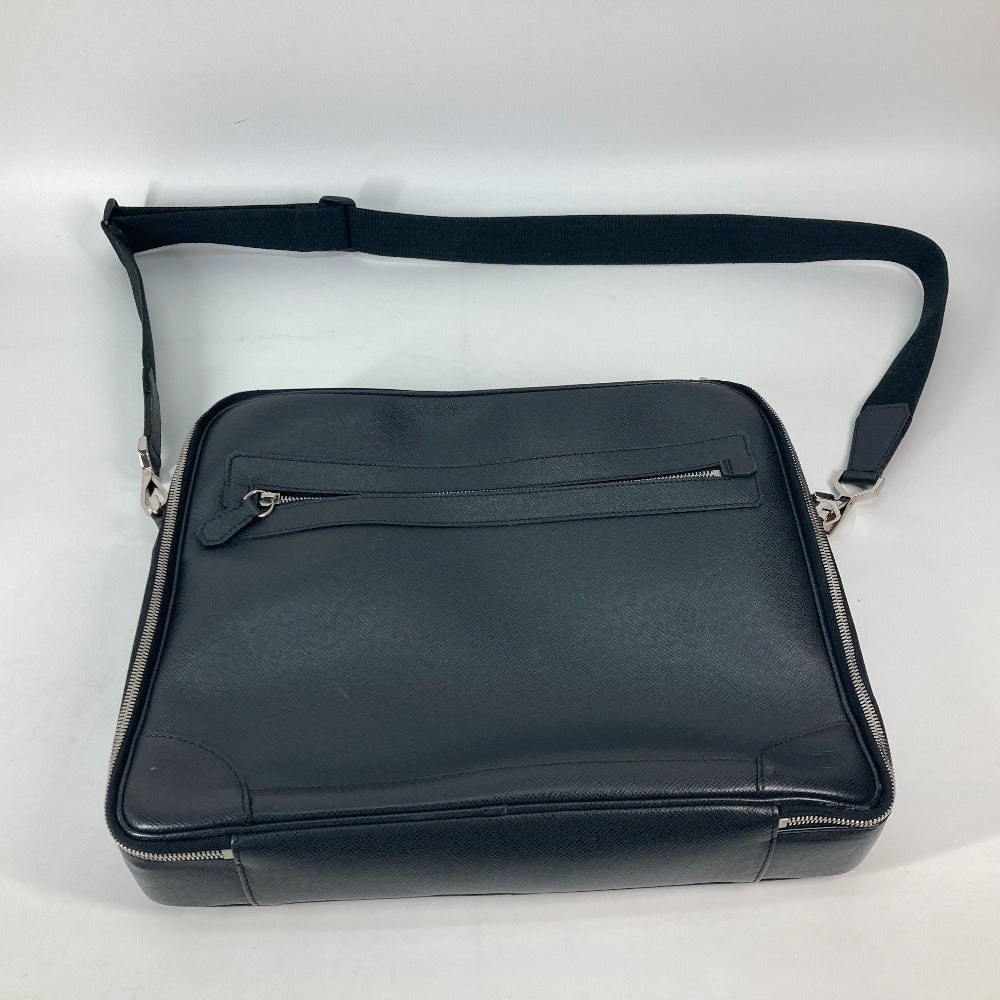 LOUIS VUITTON M32522 Taiga Porte-Ordinatour-Odessa 2WAY Hand Bag Crossbody Shoulder Bag Business bag Taiga Leather Ardoise Black Used