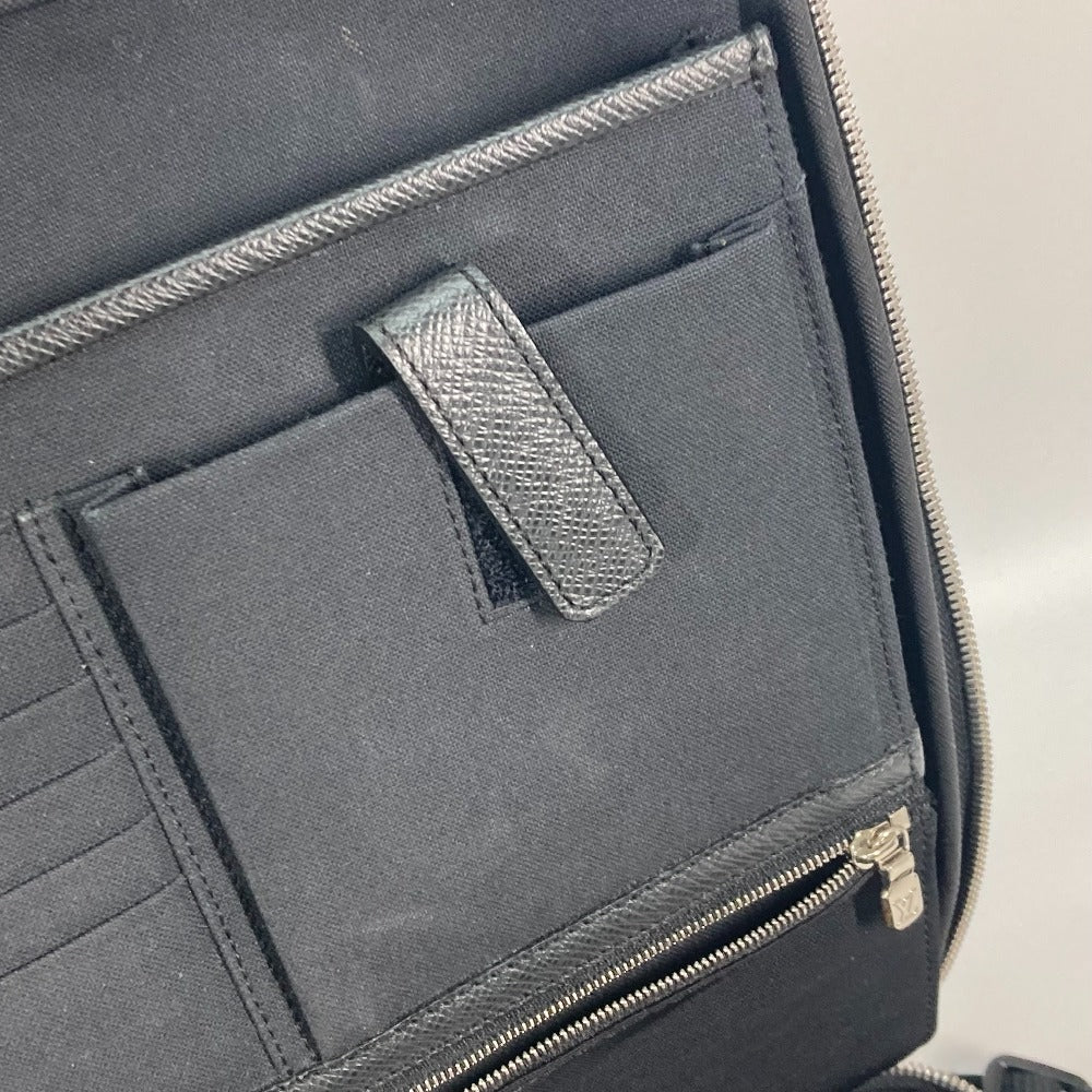 LOUIS VUITTON M32522 Taiga Porte-Ordinatour-Odessa 2WAY Hand Bag Crossbody Shoulder Bag Business bag Taiga Leather Ardoise Black Used