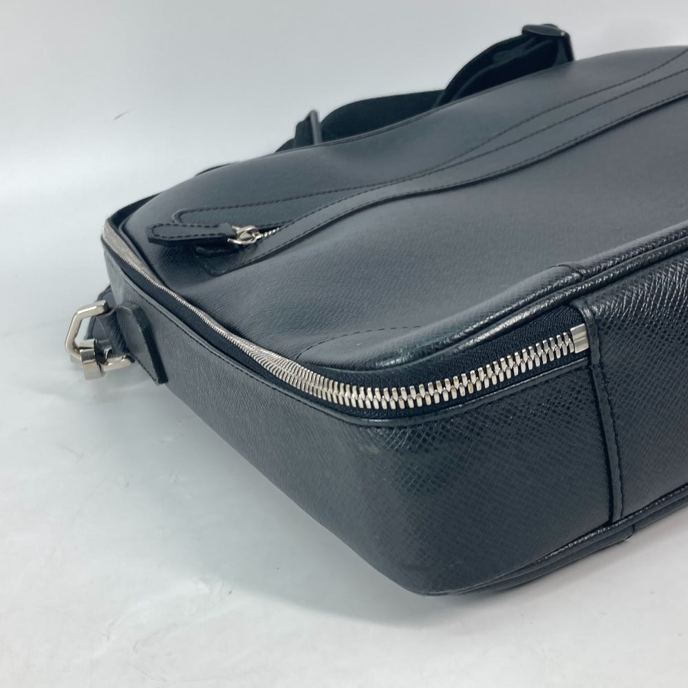 LOUIS VUITTON M32522 Taiga Porte-Ordinatour-Odessa 2WAY Hand Bag Crossbody Shoulder Bag Business bag Taiga Leather Ardoise Black Used