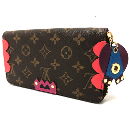 LOUIS VUITTON M61364 モノグラム ジッピー ウォレット トーテム 長財布 モノグラムキャンバス レディース フラミンゴ ブラウン
