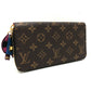 LOUIS VUITTON M61364 Monogram Zippy Wallet Totem Long Wallet in Monogram Canvas, Women's, Flamingo Brown