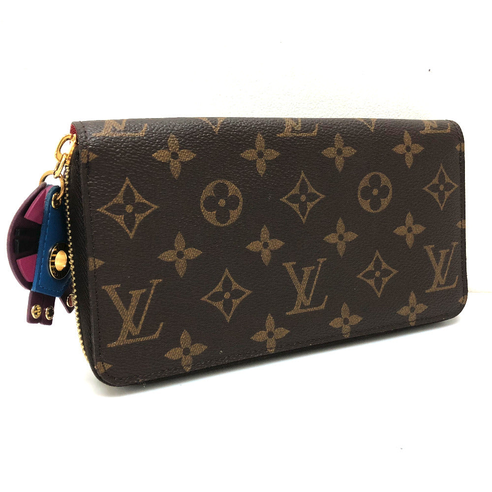 LOUIS VUITTON M61364 Monogram Zippy Wallet Totem Long Wallet in Monogram Canvas, Women's, Flamingo Brown