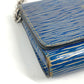 LOUIS VUITTON M61036 Epi Denim Portefeuille Twist Chain Wallet, Long Wallet, Crossbody Flap Shoulder Bag, Epi Leather, Women's, Blue