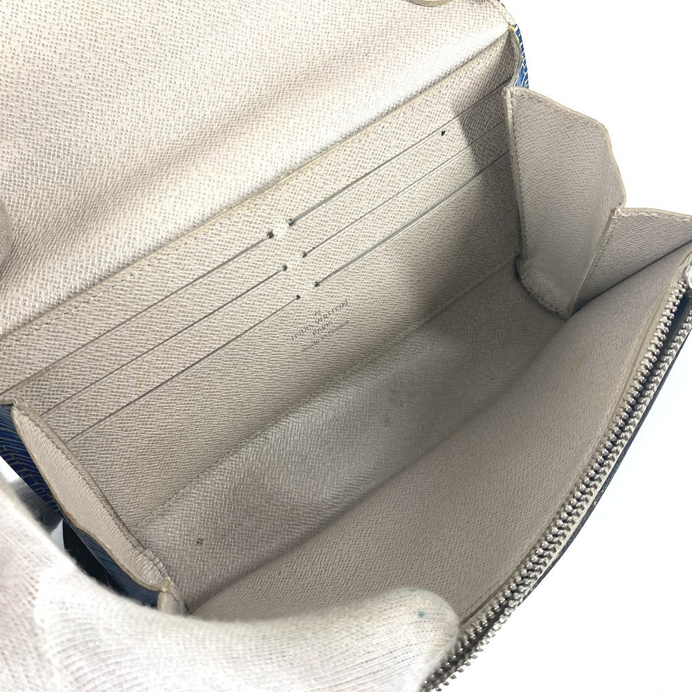 LOUIS VUITTON M61036 Epi Denim Portefeuille Twist Chain Wallet, Long Wallet, Crossbody Flap Shoulder Bag, Epi Leather, Women's, Blue