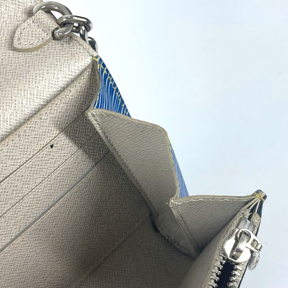 LOUIS VUITTON M61036 Epi Denim Portefeuille Twist Chain Wallet, Long Wallet, Crossbody Flap Shoulder Bag, Epi Leather, Women's, Blue
