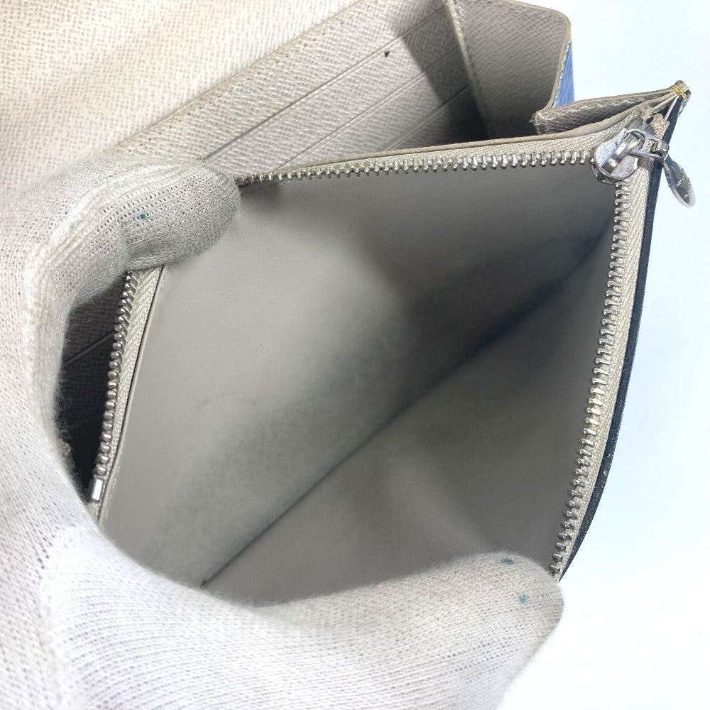 LOUIS VUITTON M61036 Epi Denim Portefeuille Twist Chain Wallet, Long Wallet, Crossbody Flap Shoulder Bag, Epi Leather, Women's, Blue