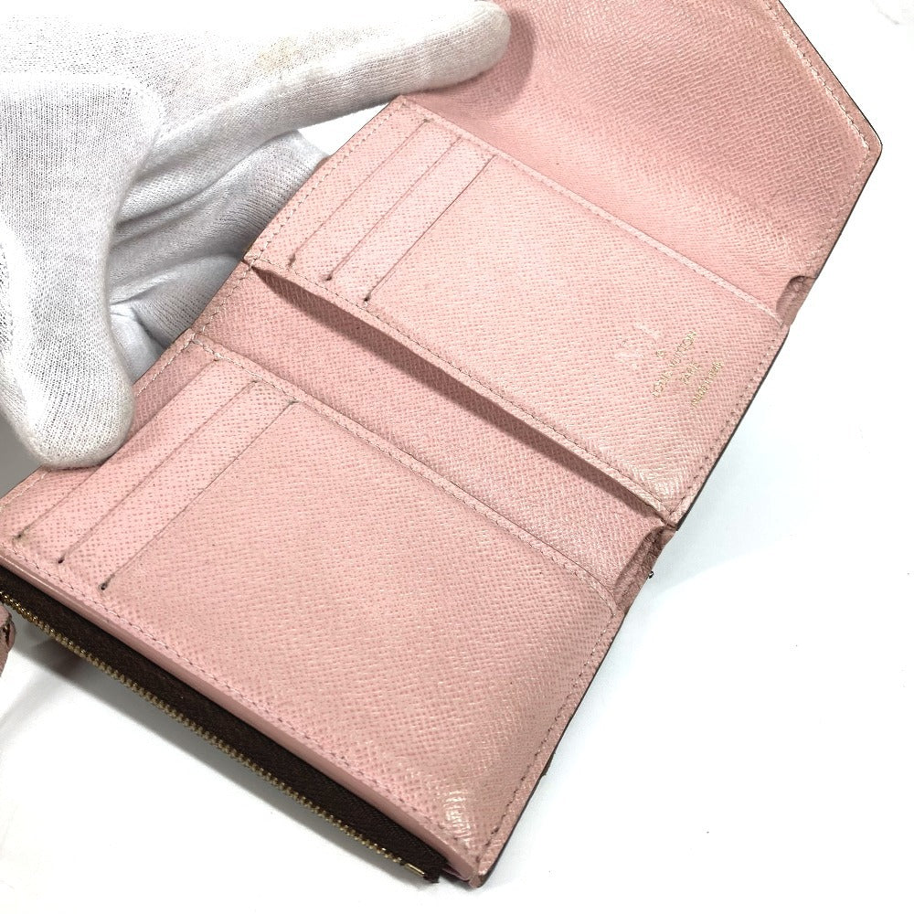 LOUIS VUITTON M62360 モノグラム ポルトフォイユ・ヴィクトリーヌ コンパクトウォレット 3つ折り財布 モノグラムキャンバス レディース ローズバレリーヌ ブラウン