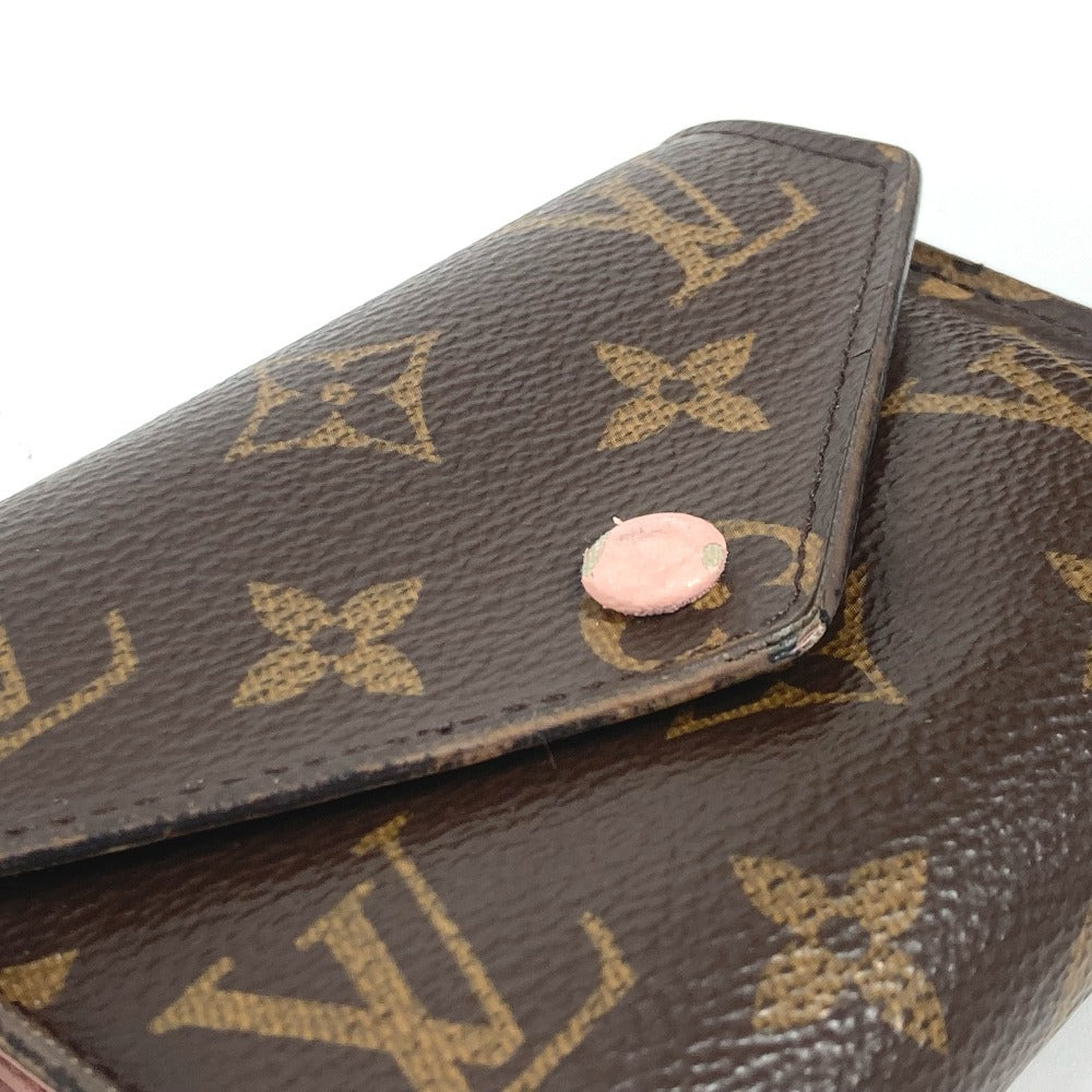 LOUIS VUITTON M62360 モノグラム ポルトフォイユ・ヴィクトリーヌ コンパクトウォレット 3つ折り財布 モノグラムキャンバス レディース ローズバレリーヌ ブラウン