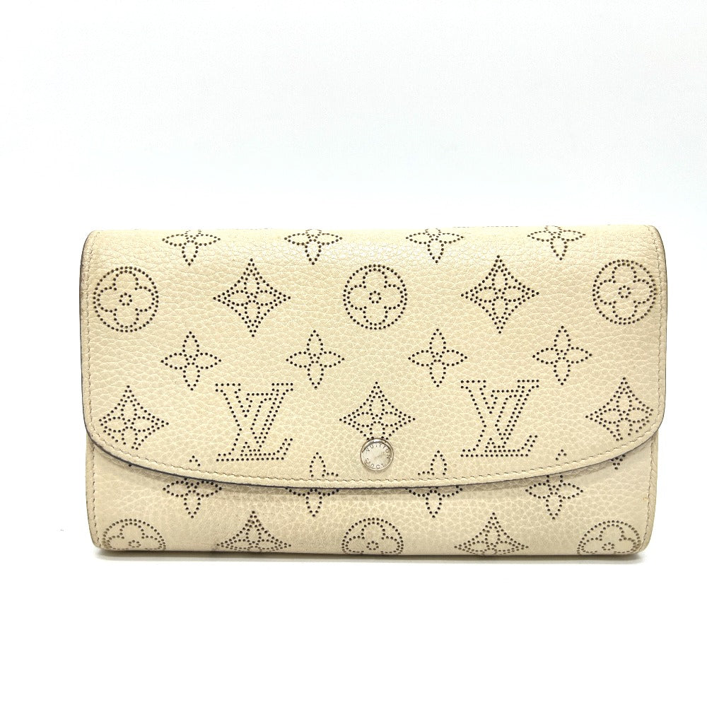 LOUIS VUITTON M60177 Portefeuille Iris Long Wallet in Monogram Mahina Leather, Ivory and White