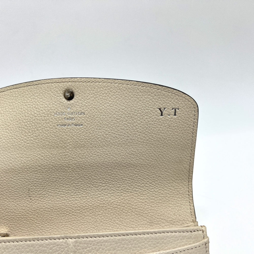 LOUIS VUITTON M60177 Portefeuille Iris Long Wallet in Monogram Mahina Leather, Ivory and White
