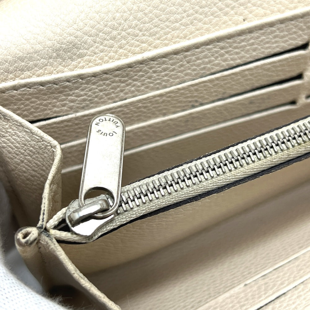 LOUIS VUITTON M60177 Portefeuille Iris Long Wallet in Monogram Mahina Leather, Ivory and White