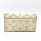 LOUIS VUITTON M60177 Portefeuille Iris Long Wallet in Monogram Mahina Leather, Ivory and White