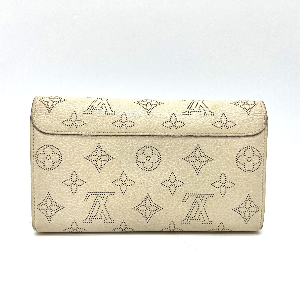 LOUIS VUITTON M60177 Portefeuille Iris Long Wallet in Monogram Mahina Leather, Ivory and White