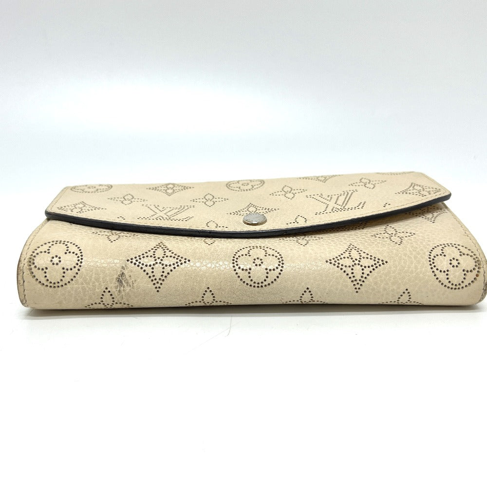 LOUIS VUITTON M60177 Portefeuille Iris Long Wallet in Monogram Mahina Leather, Ivory and White