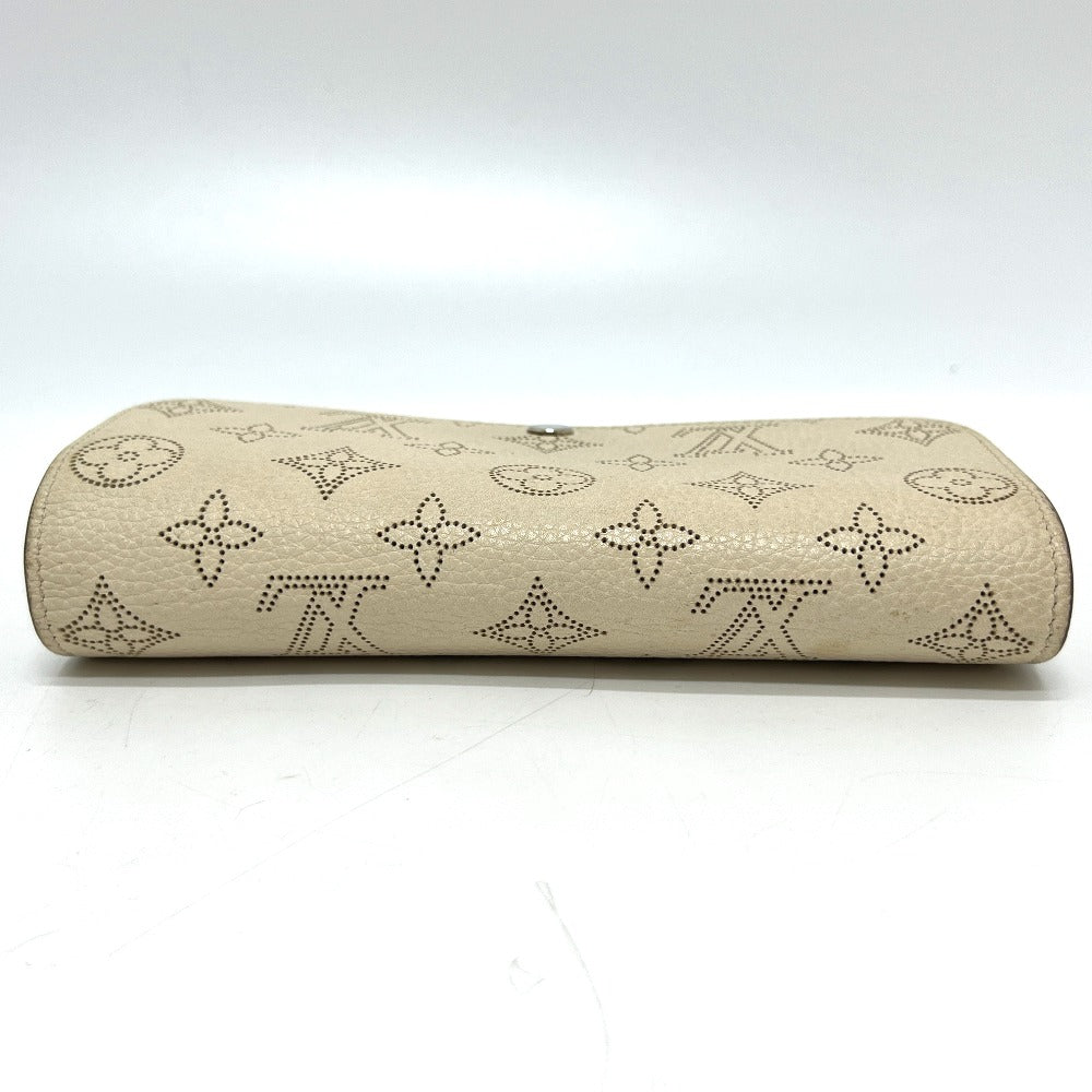 LOUIS VUITTON M60177 Portefeuille Iris Long Wallet in Monogram Mahina Leather, Ivory and White