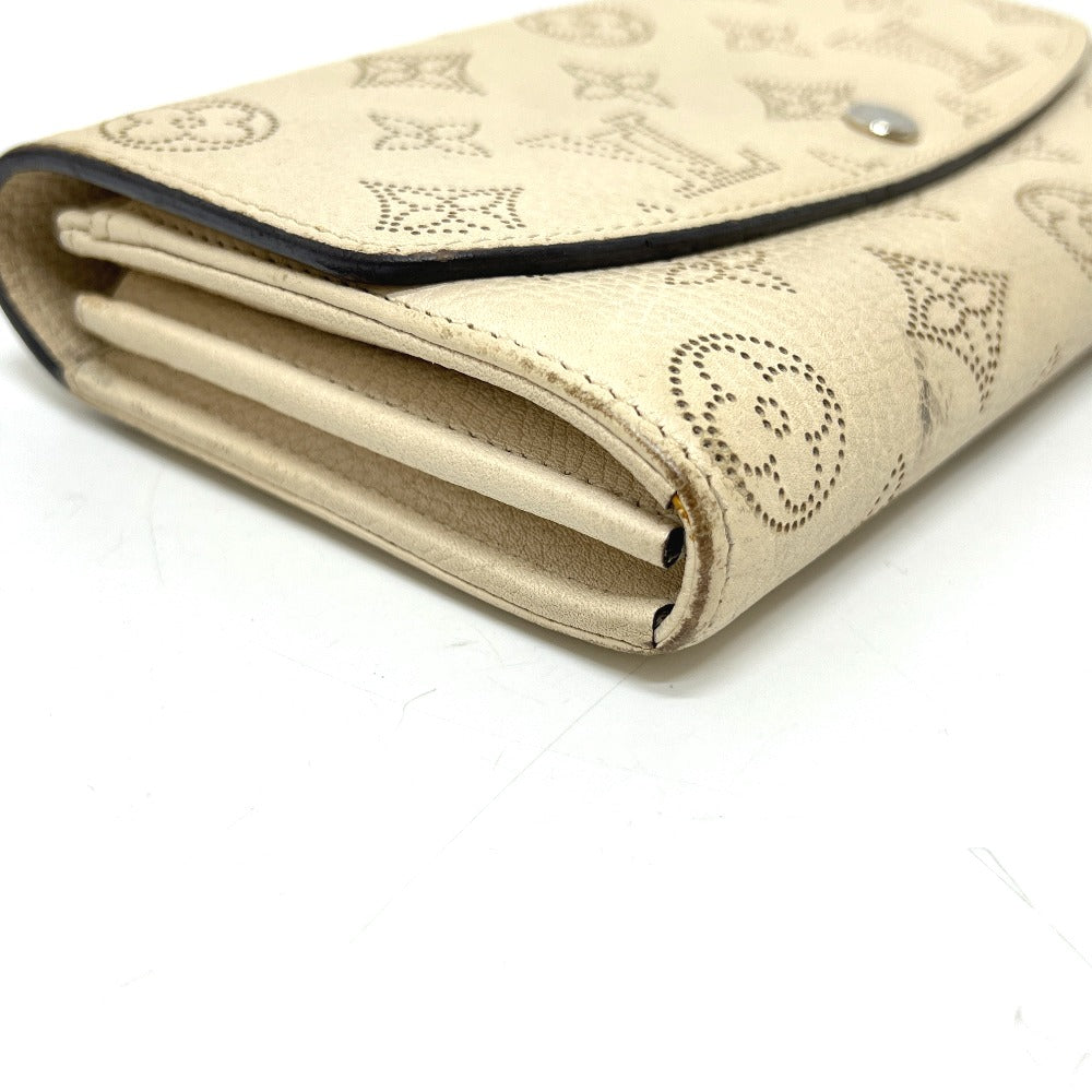 LOUIS VUITTON M60177 Portefeuille Iris Long Wallet in Monogram Mahina Leather, Ivory and White