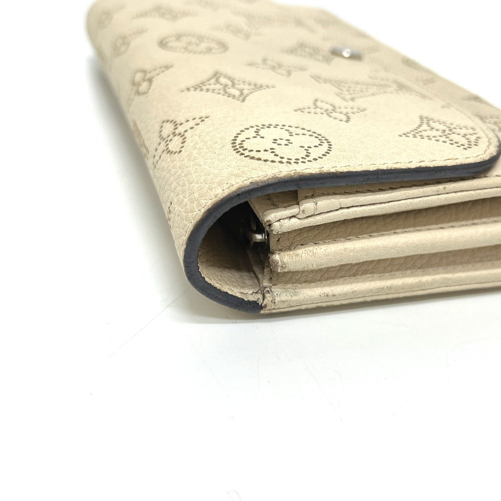 LOUIS VUITTON M60177 Portefeuille Iris Long Wallet in Monogram Mahina Leather, Ivory and White