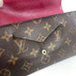 LOUIS VUITTON M62155 モノグラム ポルトフォイユ ジャンヌ ロングウォレット フラップ 長財布 モノグラムキャンバス レディース フューシャ ブラウン