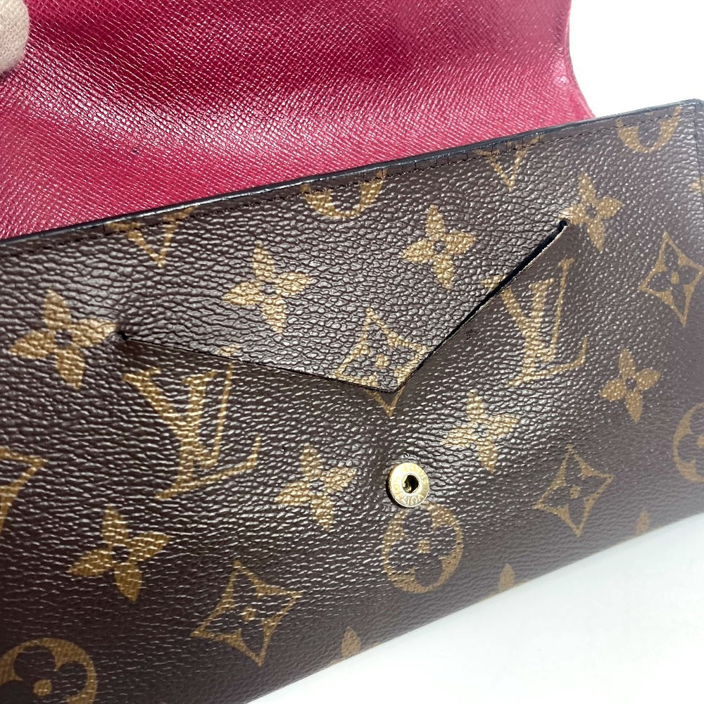 LOUIS VUITTON M62155 モノグラム ポルトフォイユ ジャンヌ ロングウォレット フラップ 長財布 モノグラムキャンバス レディース フューシャ ブラウン
