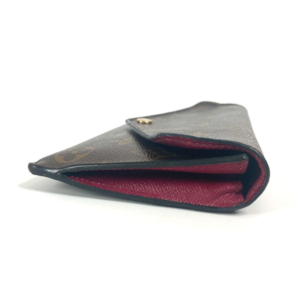 LOUIS VUITTON M62155 モノグラム ポルトフォイユ ジャンヌ ロングウォレット フラップ 長財布 モノグラムキャンバス レディース フューシャ ブラウン