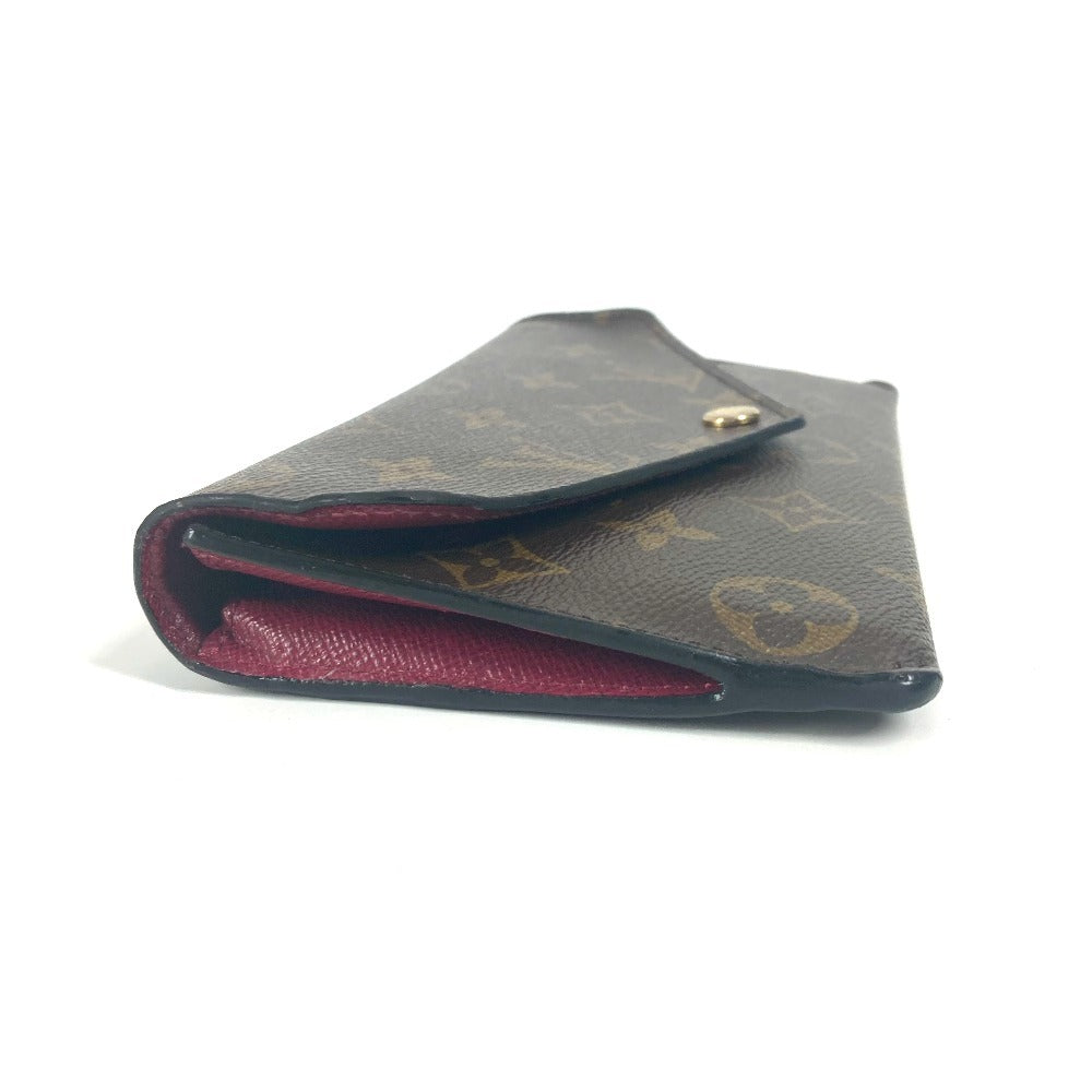 LOUIS VUITTON M62155 モノグラム ポルトフォイユ ジャンヌ ロングウォレット フラップ 長財布 モノグラムキャンバス レディース フューシャ ブラウン