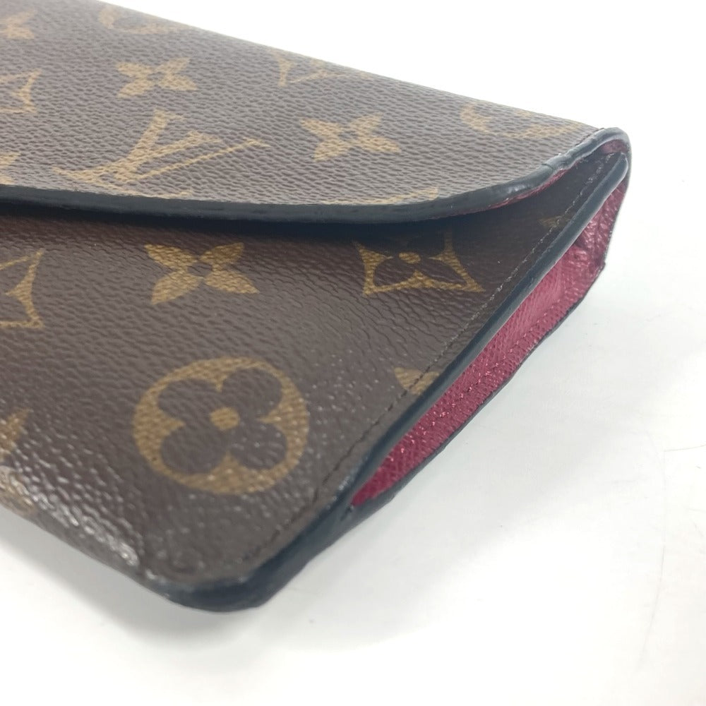LOUIS VUITTON M62155 モノグラム ポルトフォイユ ジャンヌ ロングウォレット フラップ 長財布 モノグラムキャンバス レディース フューシャ ブラウン