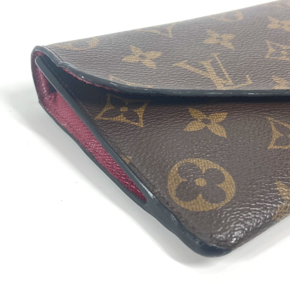 LOUIS VUITTON M62155 モノグラム ポルトフォイユ ジャンヌ ロングウォレット フラップ 長財布 モノグラムキャンバス レディース フューシャ ブラウン