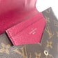 LOUIS VUITTON M62155 モノグラム ポルトフォイユ ジャンヌ ロングウォレット フラップ 長財布 モノグラムキャンバス レディース フューシャ ブラウン