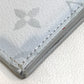 LOUIS VUITTON M61745 Monogram White Jour PM L-Zip Second Bag/Clutch Bag in Monogram Canvas, Men's, White x Red x Blue