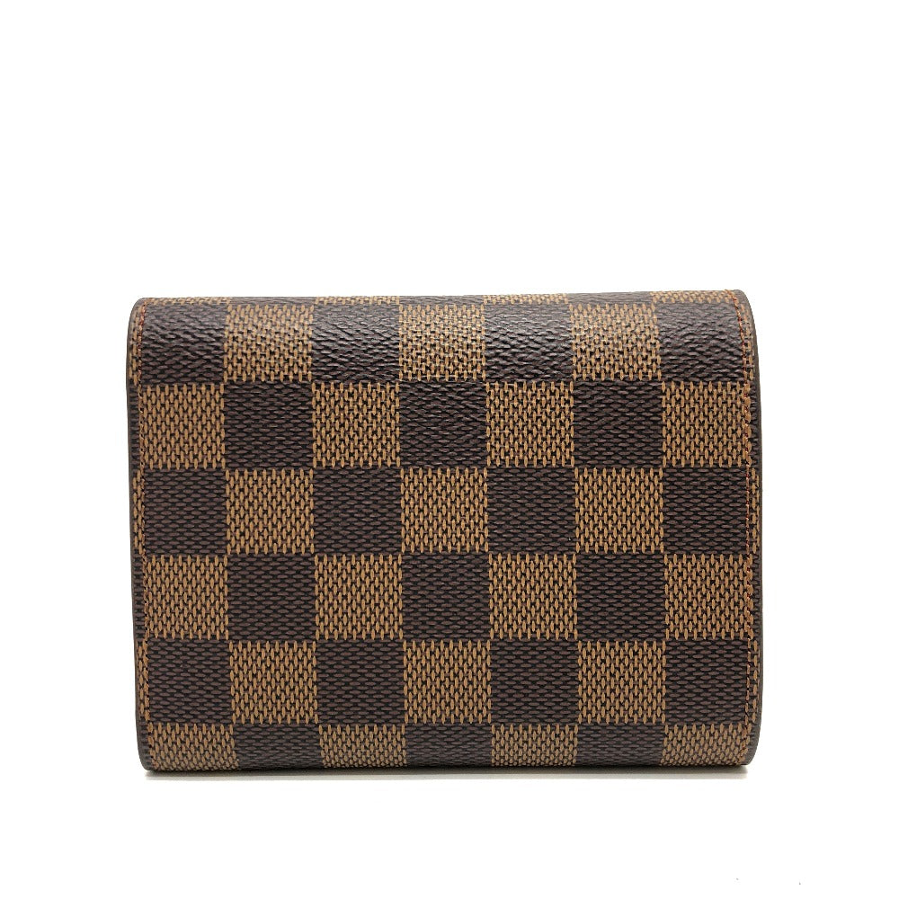 LOUIS VUITTON N41659 ポルトフォイユ・ヴィクトリーヌ 2つ折り財布 財布 ウォレット コンパクト財布 2つ折り財布 ダミエキャンバス ユニセックス エベヌ ブラウン - brandshop-reference