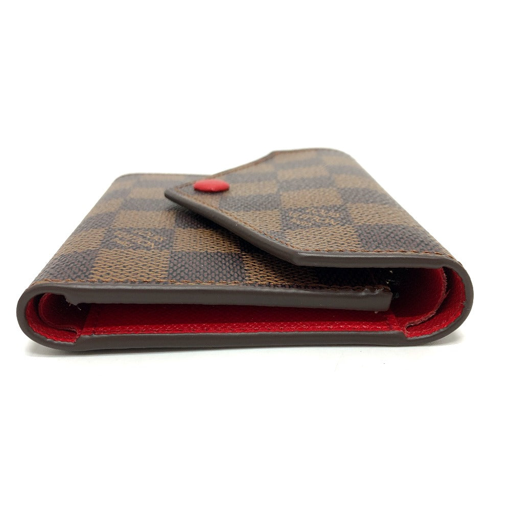 LOUIS VUITTON N41659 ポルトフォイユ・ヴィクトリーヌ 2つ折り財布 財布 ウォレット コンパクト財布 2つ折り財布 ダミエキャンバス ユニセックス エベヌ ブラウン - brandshop-reference