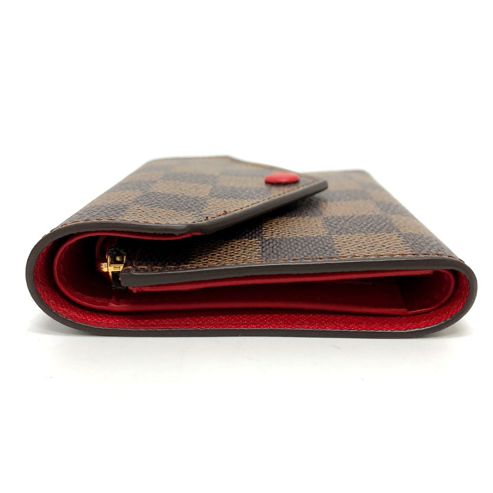 LOUIS VUITTON N41659 ポルトフォイユ・ヴィクトリーヌ 2つ折り財布 財布 ウォレット コンパクト財布 2つ折り財布 ダミエキャンバス ユニセックス エベヌ ブラウン - brandshop-reference